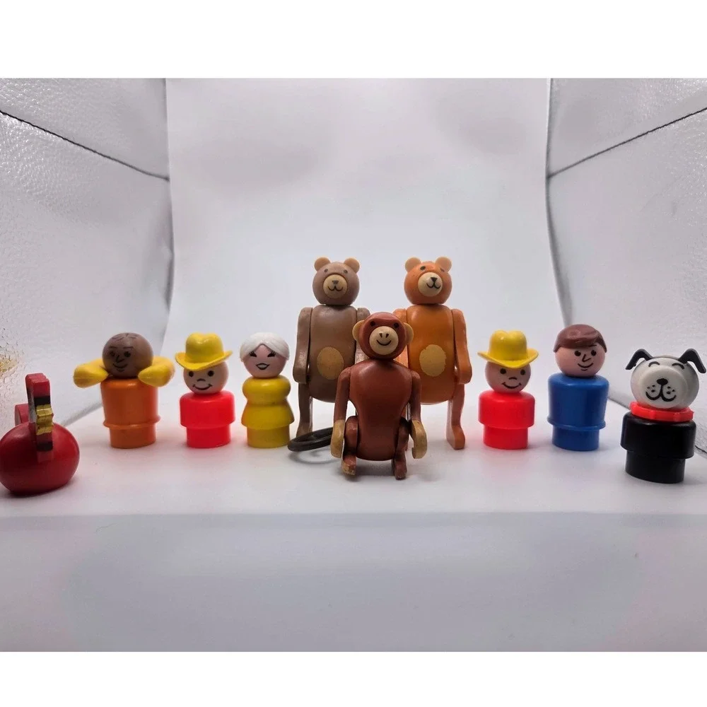 Fisher Price Little People Toy Lot 10pc Multicolor Fair Vintage Mixed Figures